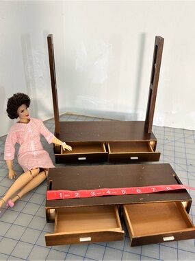 Doll’s Wooden open wardrobe made in Japan by Taihei Makko for Mattel